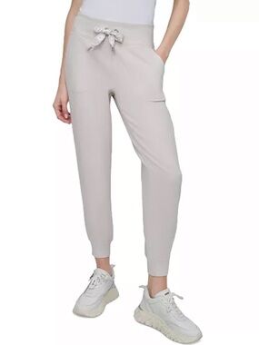 DKNY Light Gray Drawstring Jogger Pants